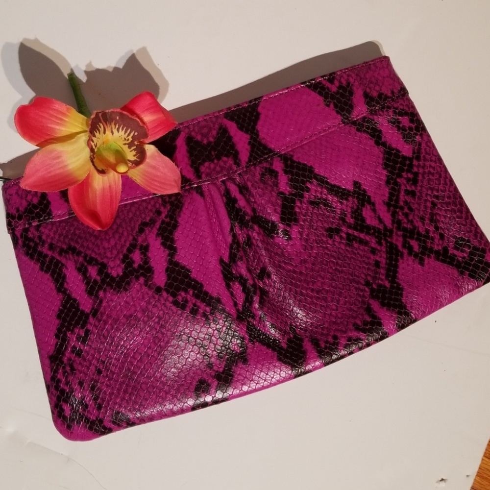 Purple Python Clutch